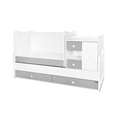 Bed MiniMAX NEW white+stone grey /Variant C - kid bed/